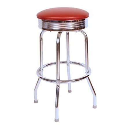 Richardson Seating Corp Richardson Seating Corp 19715WIN 19715- 30 in. Floridian Swivel Bar Stool; Wine - Chrome 19715WIN